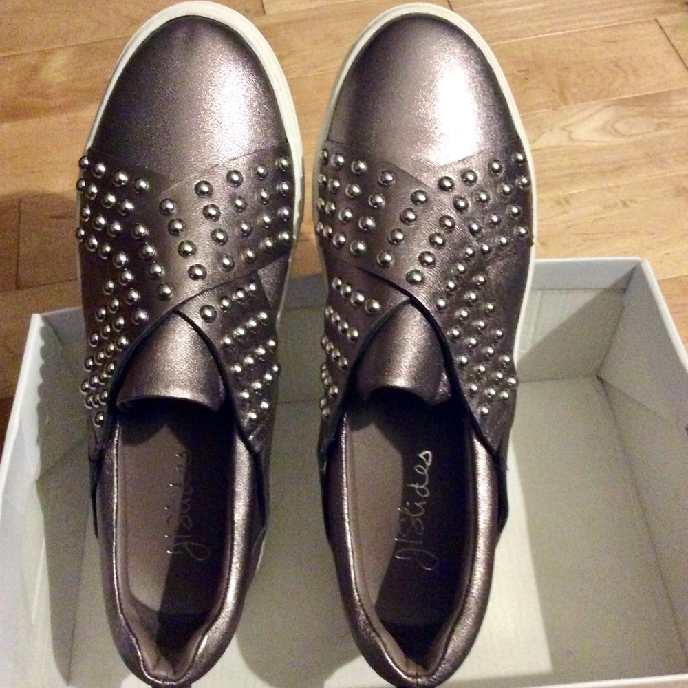 J/ SLIDES NYC leather slip-on sneakers. New / sz10